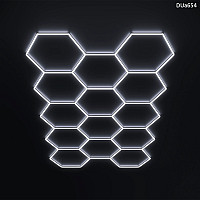 14 x Εξαγωνικός φωτισμός LED σε σχήμα κηρήθρας για περιποίηση αυτοκινήτων, σπίτι και γκαράζ – DUa654 - Sellzone.bg 14 x Εξαγωνικός φωτισμός LED σε σχήμα κηρήθρας για περιποίηση αυτοκινήτων, σπίτι και γκαράζ – DUa654